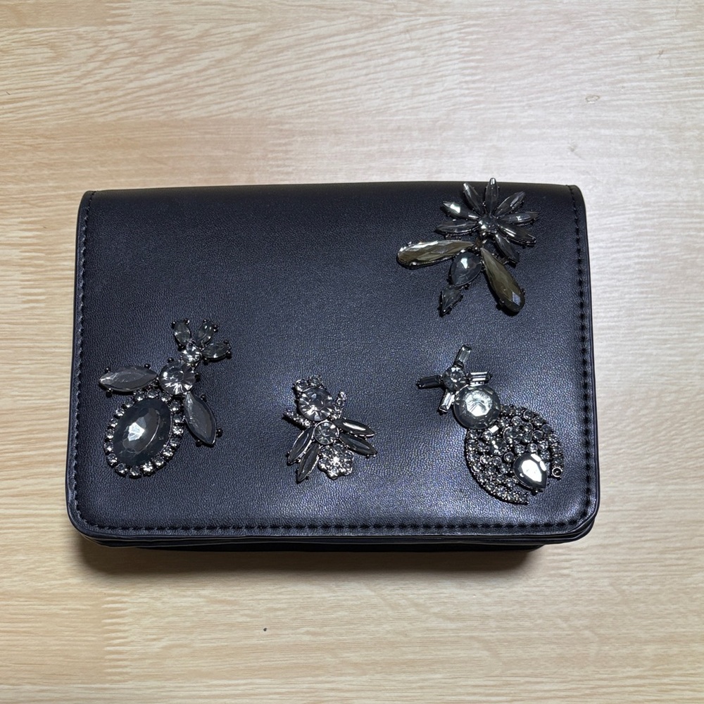 Zara Black Leather Clutch